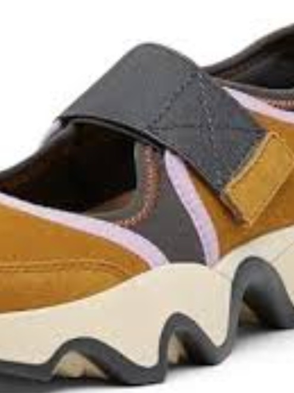 Sorel Mary Jane Chunky Sneakers in Brown, Gray and Pink Trim